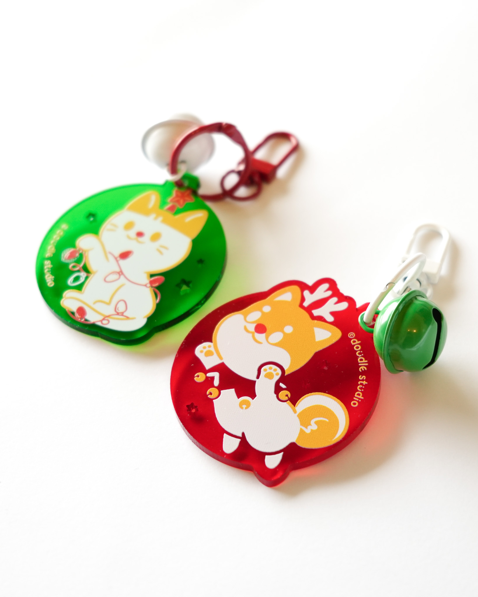 ✸ 聖誕壓克力吊飾附聖誕鈴