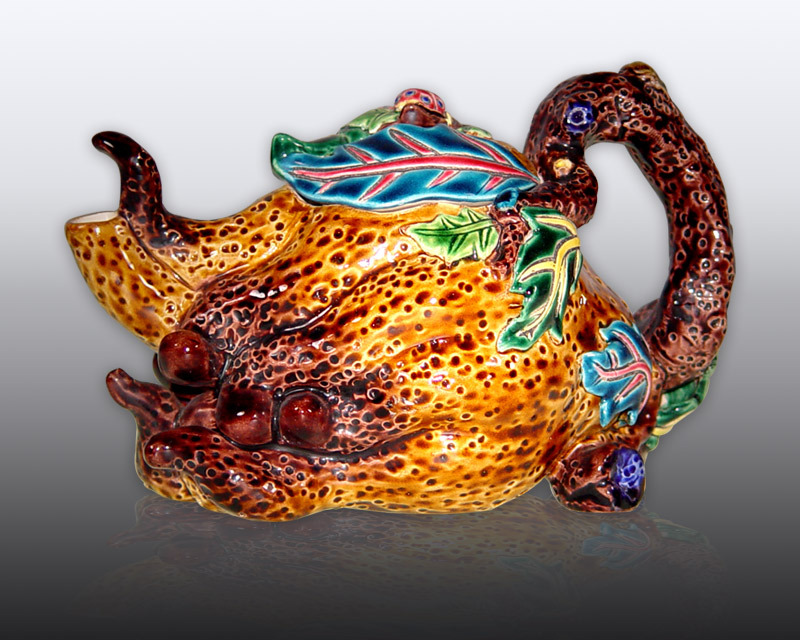 台灣國寶交趾陶｜ 佛手瓜茶壺