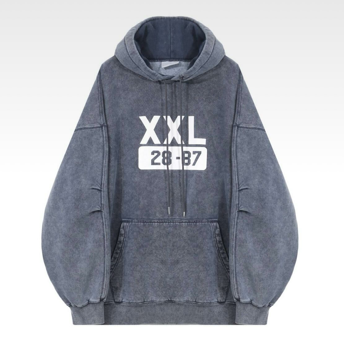 洗水英文字連帽衛衣(薄抓毛底) Clear-029T