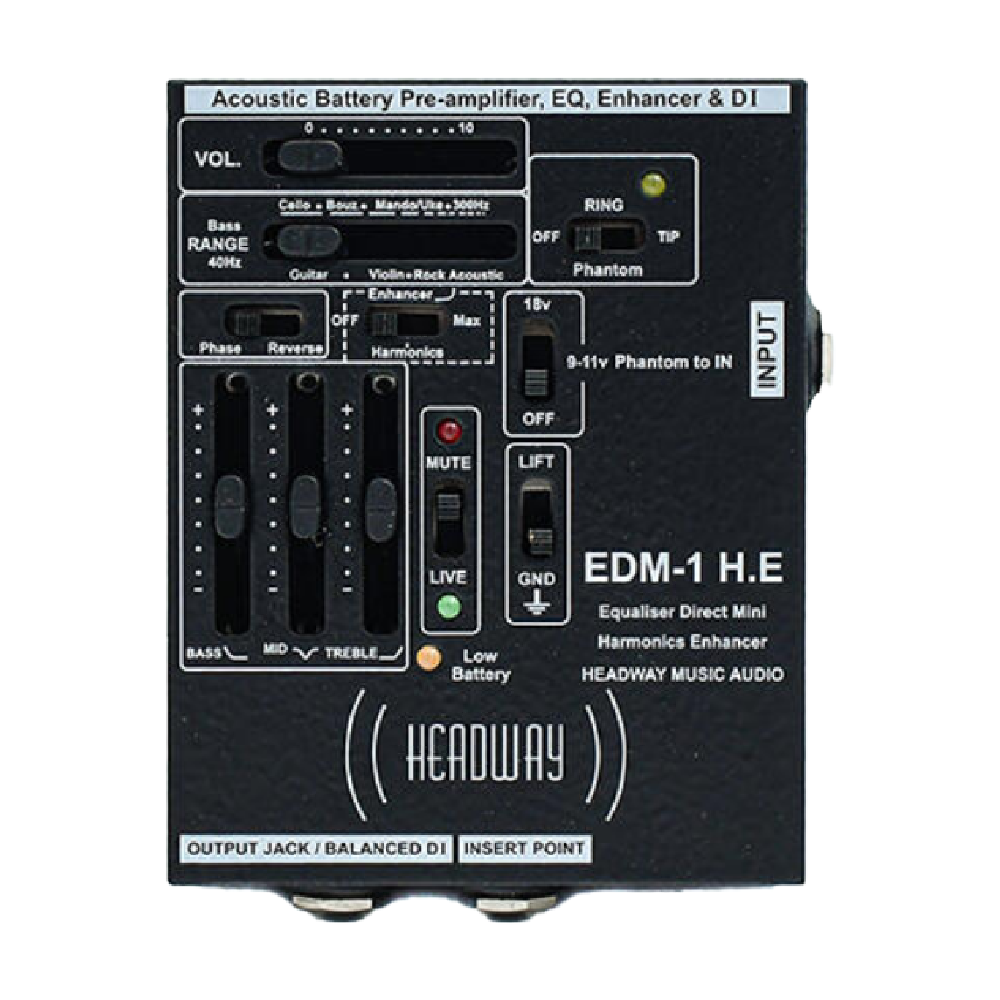Headway Headway / EDM-1 單軌前級/DI (吉他、貝斯、小提琴、烏克麗麗可用) 第 2 張圖片｜三峽烏克麗麗