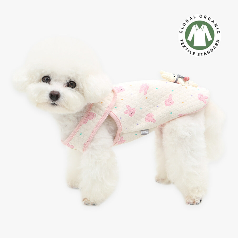 ITS DOG 有機棉Coco逢絎背心（兔子）