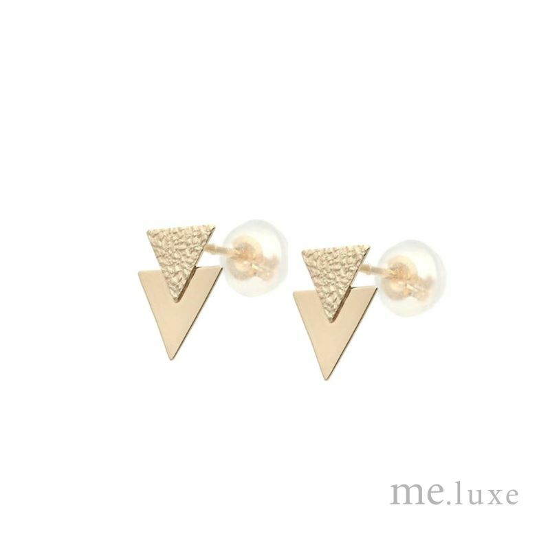 【me.luxe】K10三角形耳環