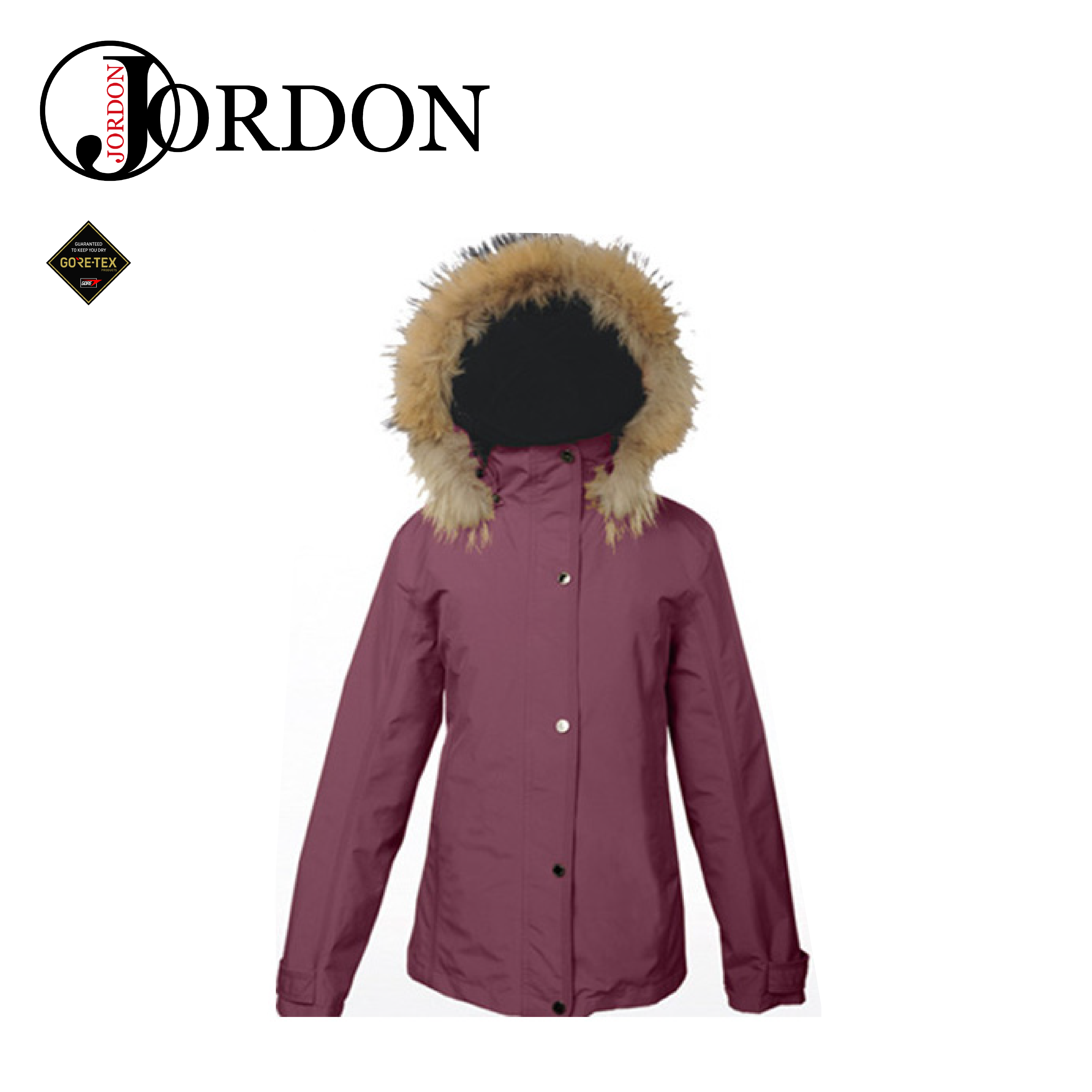 JORDON 橋登 ﻿GORE-TEX+鵝絨兩件式外套 女款 (拿鐵、藤紫)保暖透氣/防風防水/舒適/賞雪旅遊 06JW1098