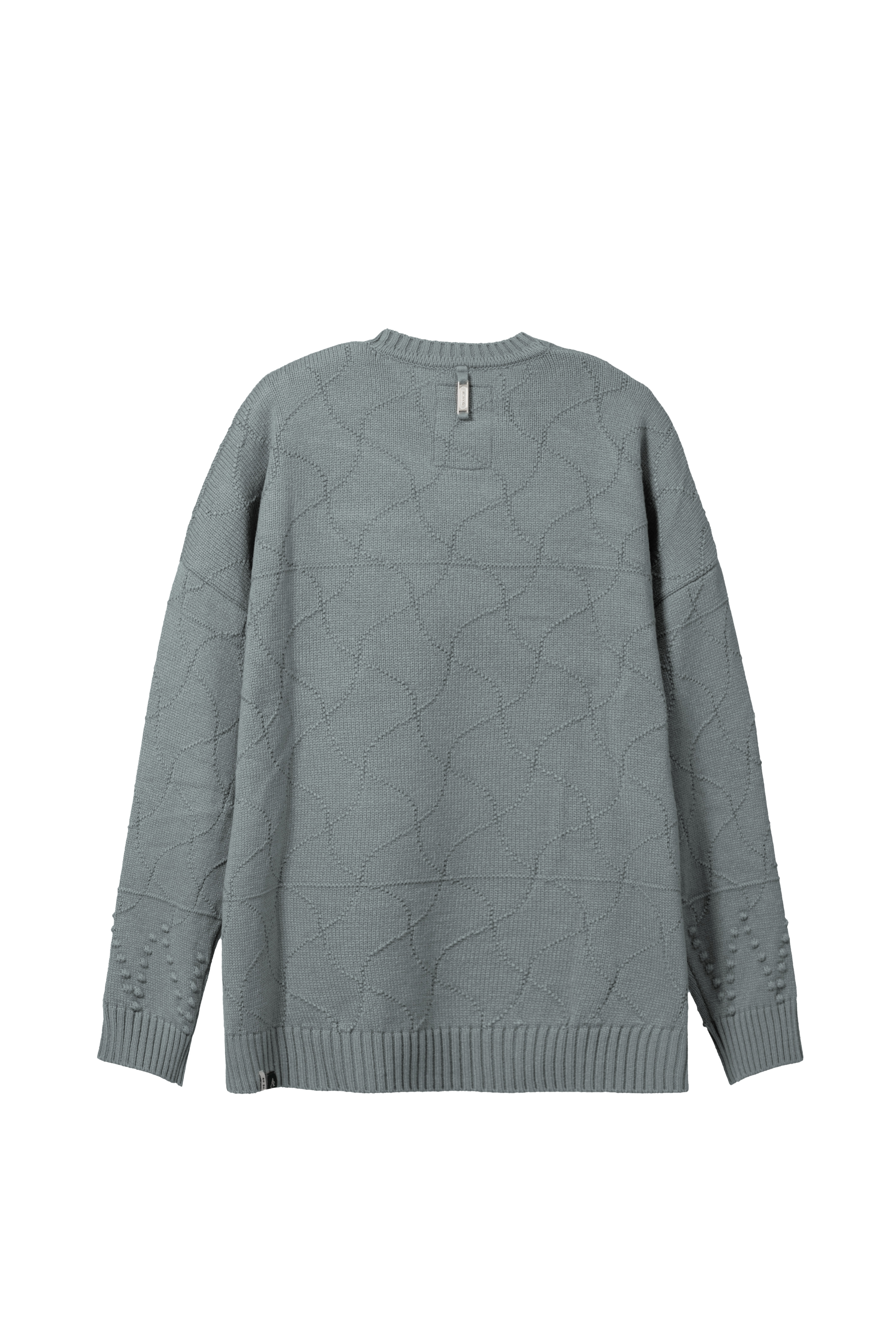 WAVY KNIT SWEATER - GREY