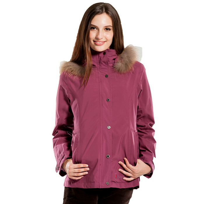 JORDON 橋登 ﻿GORE-TEX+鵝絨兩件式外套 女款 (拿鐵、藤紫)保暖透氣/防風防水/舒適/賞雪旅遊 06JW1098