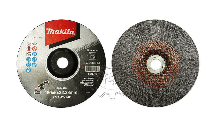 ＊中崙五金【附發票】牧田原廠7吋(180mm) 鋁材研磨片 B-14576 適磨鋁 通用7吋砂輪機(單片/1盒10片)