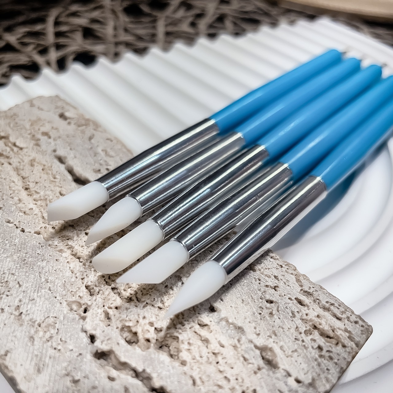 【新品上市】硅膠壓痕雙頭點鑽筆5入組