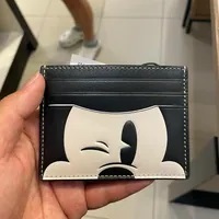 [S] COACH CM728 SLIM ID DISNEY,QB/BLACK/WHITE, 196395088768 (SCO605)