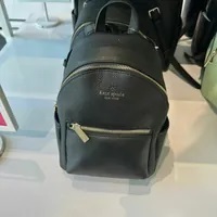 [S] KATE SPADE KB650 LEILA PEBBLED LEATHER MINI DME BACKPACK,BLACK, 196021320859 (SKS875)