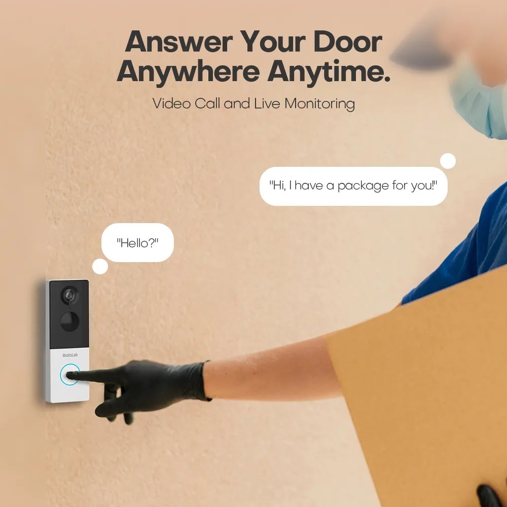 Botslab -R801 智能無線視訊門鈴 2K高清超廣角門鈴攝像機 (香港行貨 1年保養)