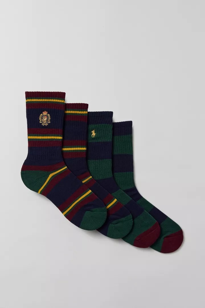 【預購】Polo Ralph Lauren Z121411 Crest Stripe Sock 2-Pack
