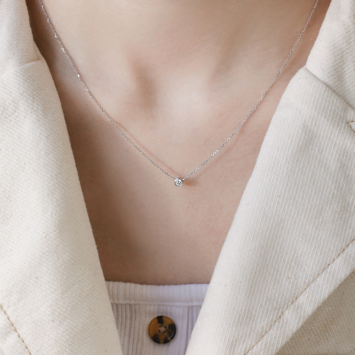 【現貨】With You 單鑽項鍊