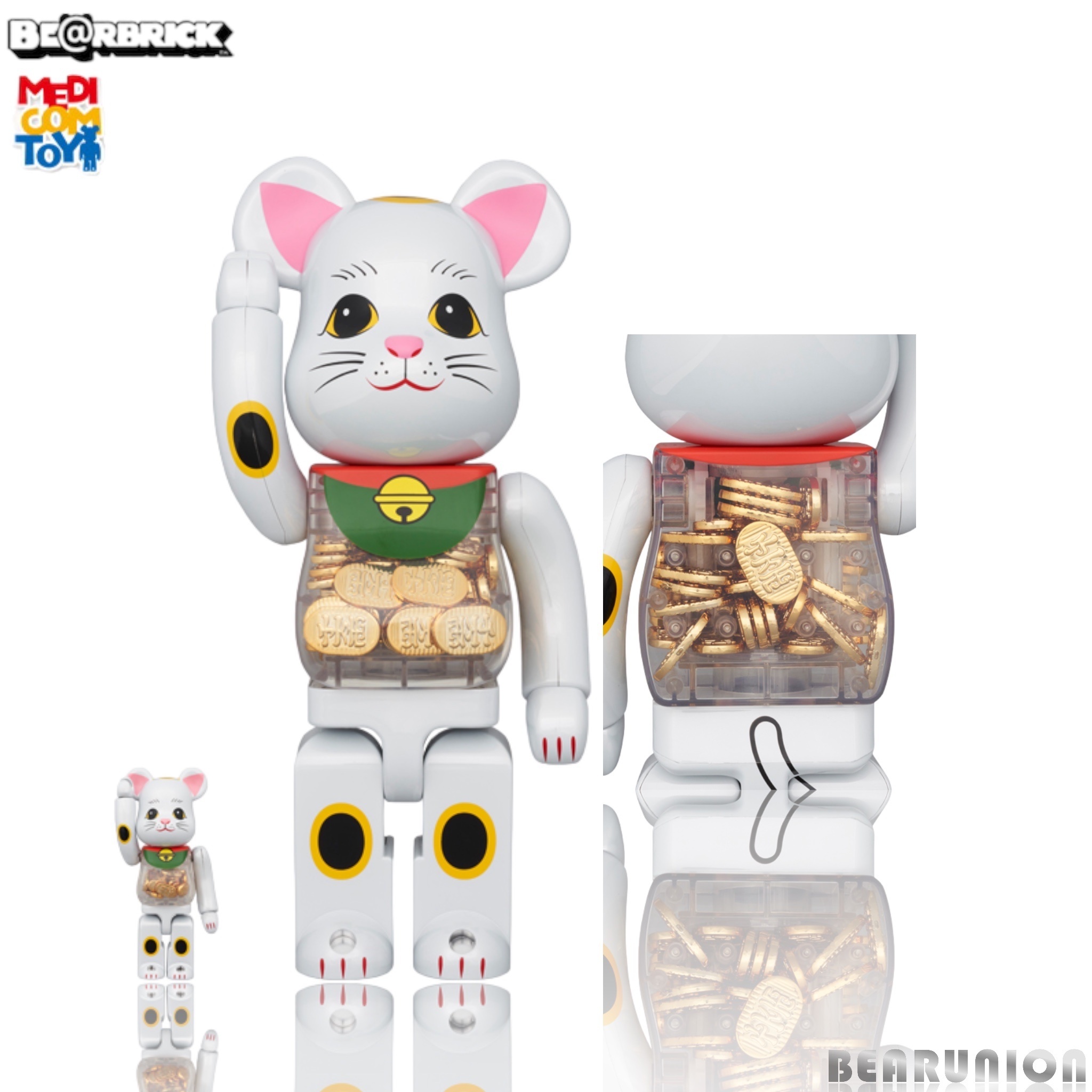 MEDICOM TOY - BE@RBRICK 招き猫 小判 千万両 黒メッキ 100