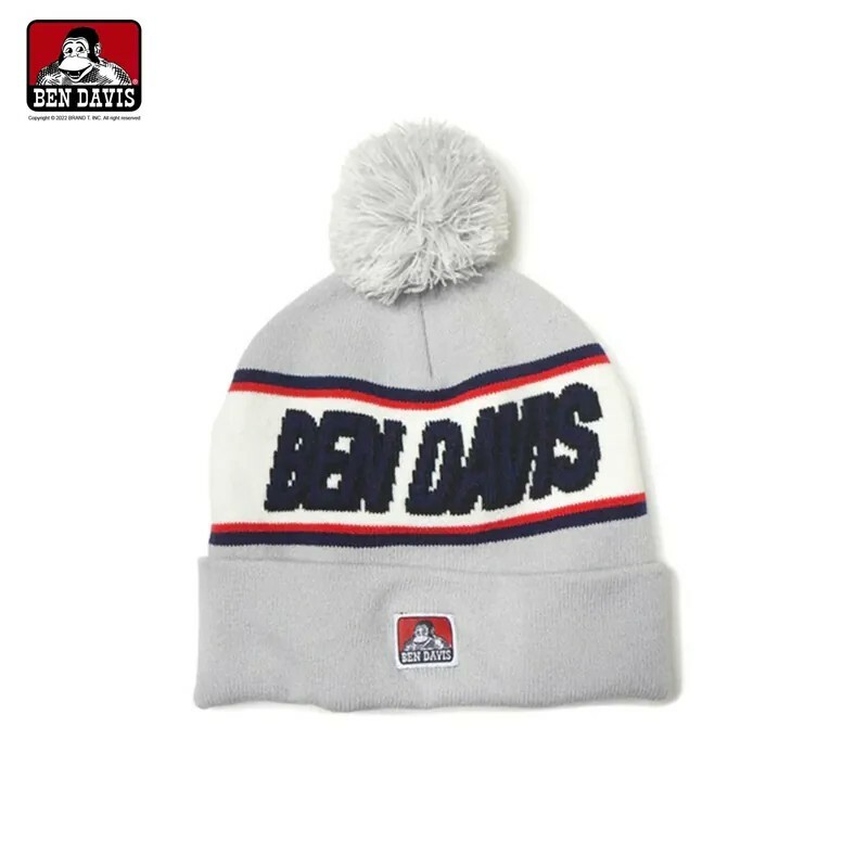 【 BEN DAVIS | LOGO KNIT CAP 美式字體毛球毛帽  - 2色 】