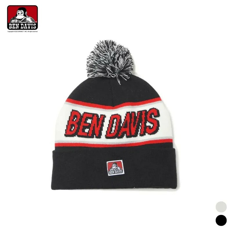 【 BEN DAVIS | LOGO KNIT CAP 美式字體毛球毛帽  - 2色 】