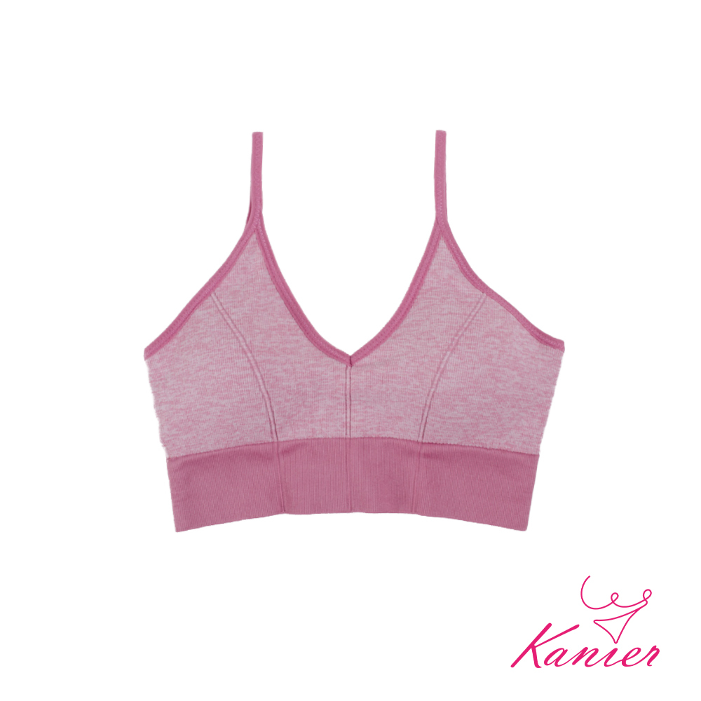 【Kanier卡妮兒】大U美背無縫彩紋細肩小可愛 無鋼圈內衣【5013 粉色 -M / L / XL / Q】