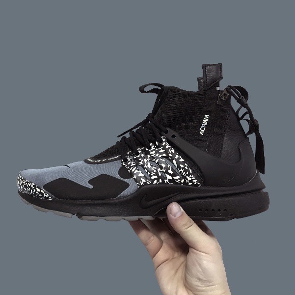 【Focus Store】零碼特惠 Acronym x Nike Air Presto Mid "Cool Grey" 黑灰 AH7832-001