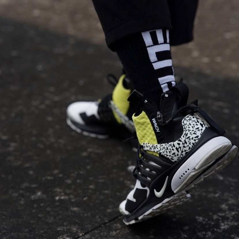 【Focus Store】零碼特惠 Acronym x Nike Air Presto Mid "Dynamic Yellow" 螢光黑白 AH7832-100