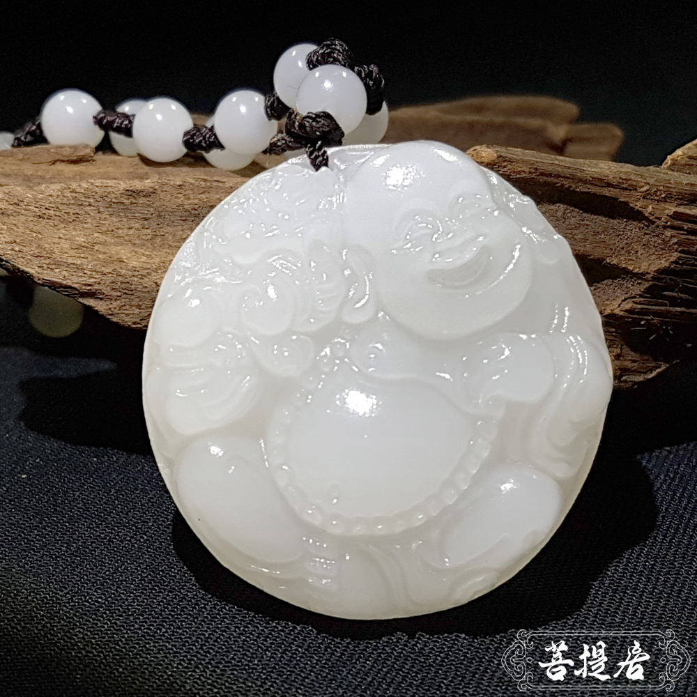 【菩提居】白玉彌勒戲貔貅