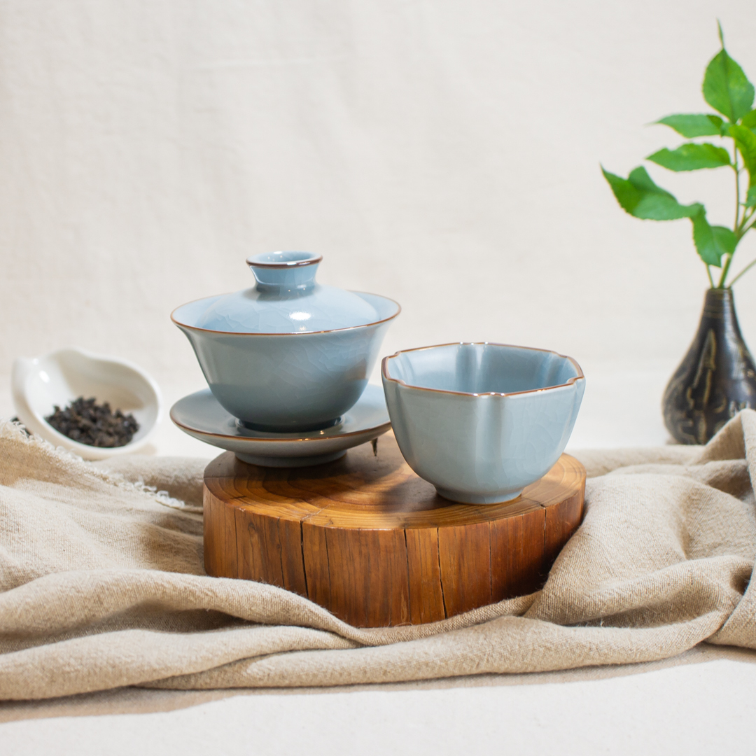 天青汝窯蓋杯｜張迺妙茶師紀念館