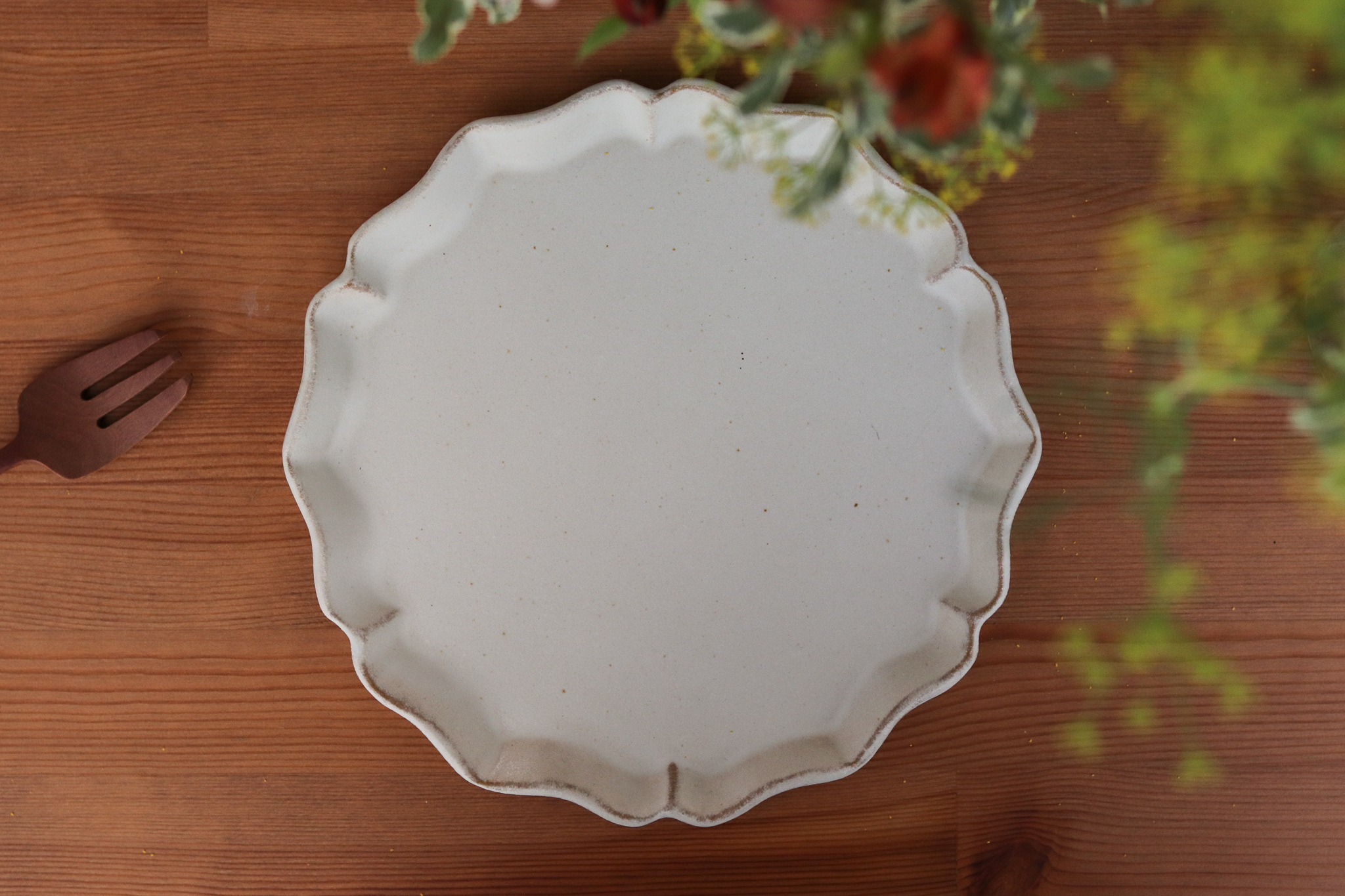 Mashiko Yaki 益子燒 若林健吾 西洋花邊皿