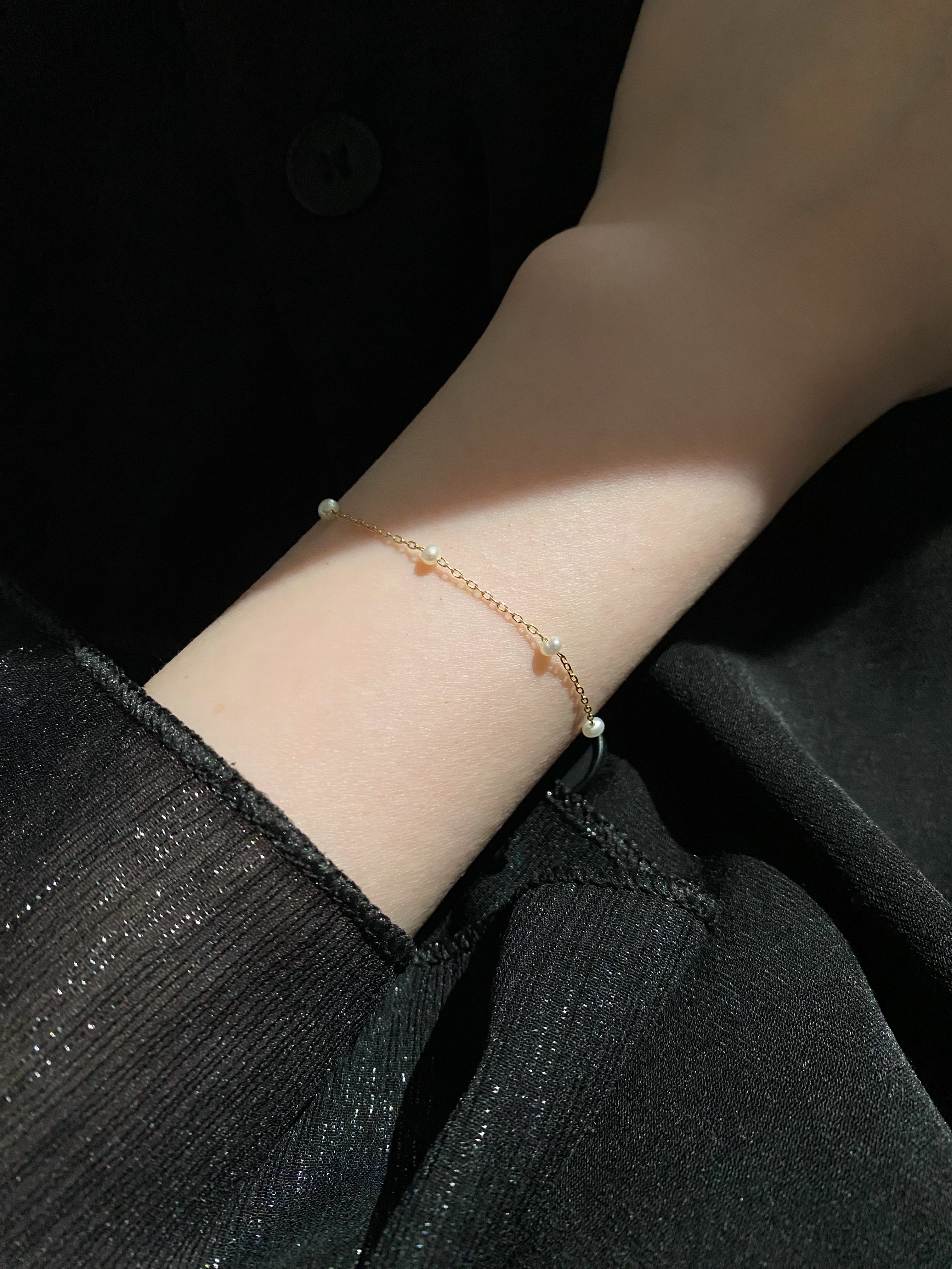 迷你珍珠間隔手鍊