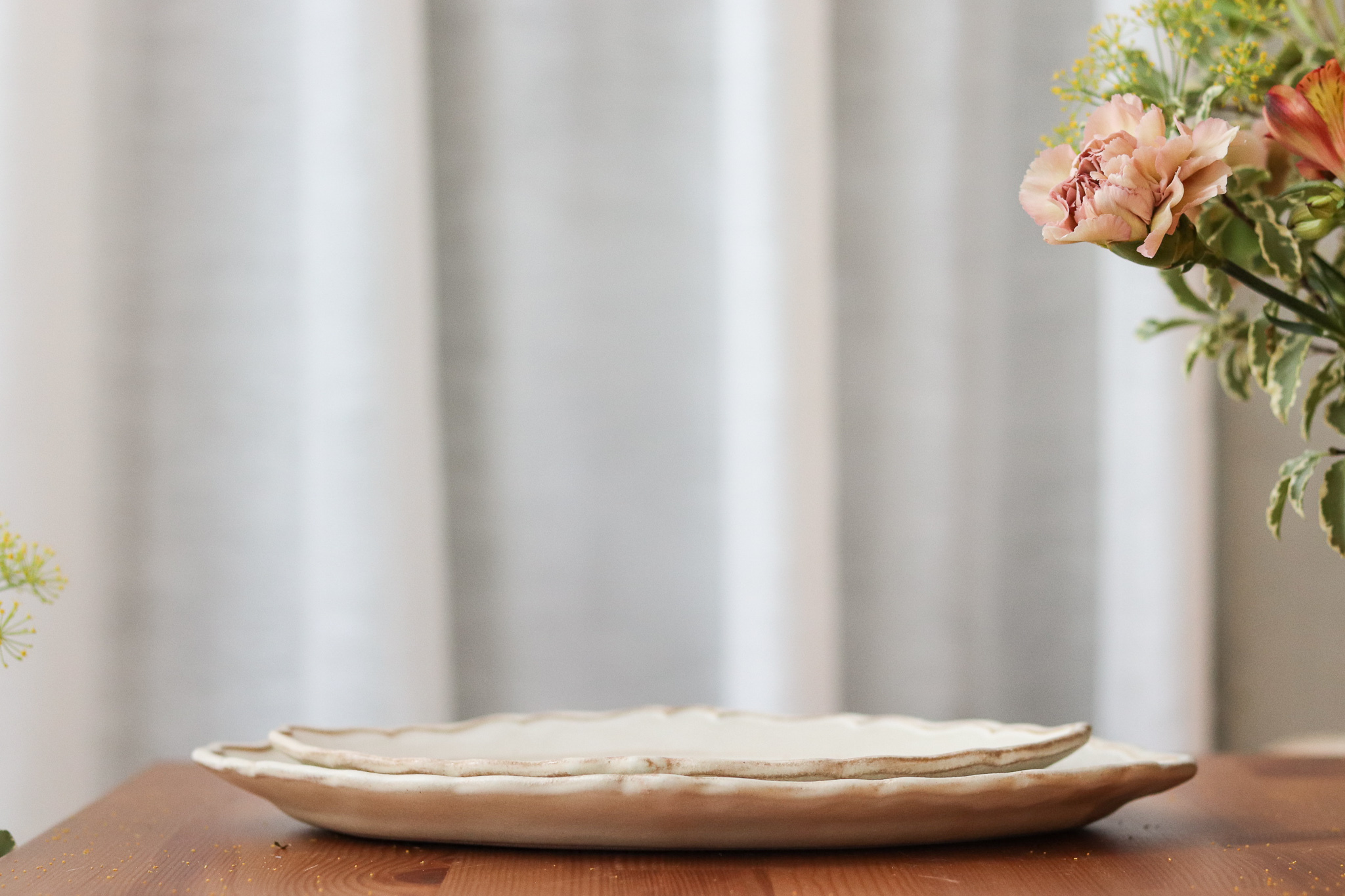 Mashiko Yaki 益子燒 若林健吾 西洋花邊 橢圓皿