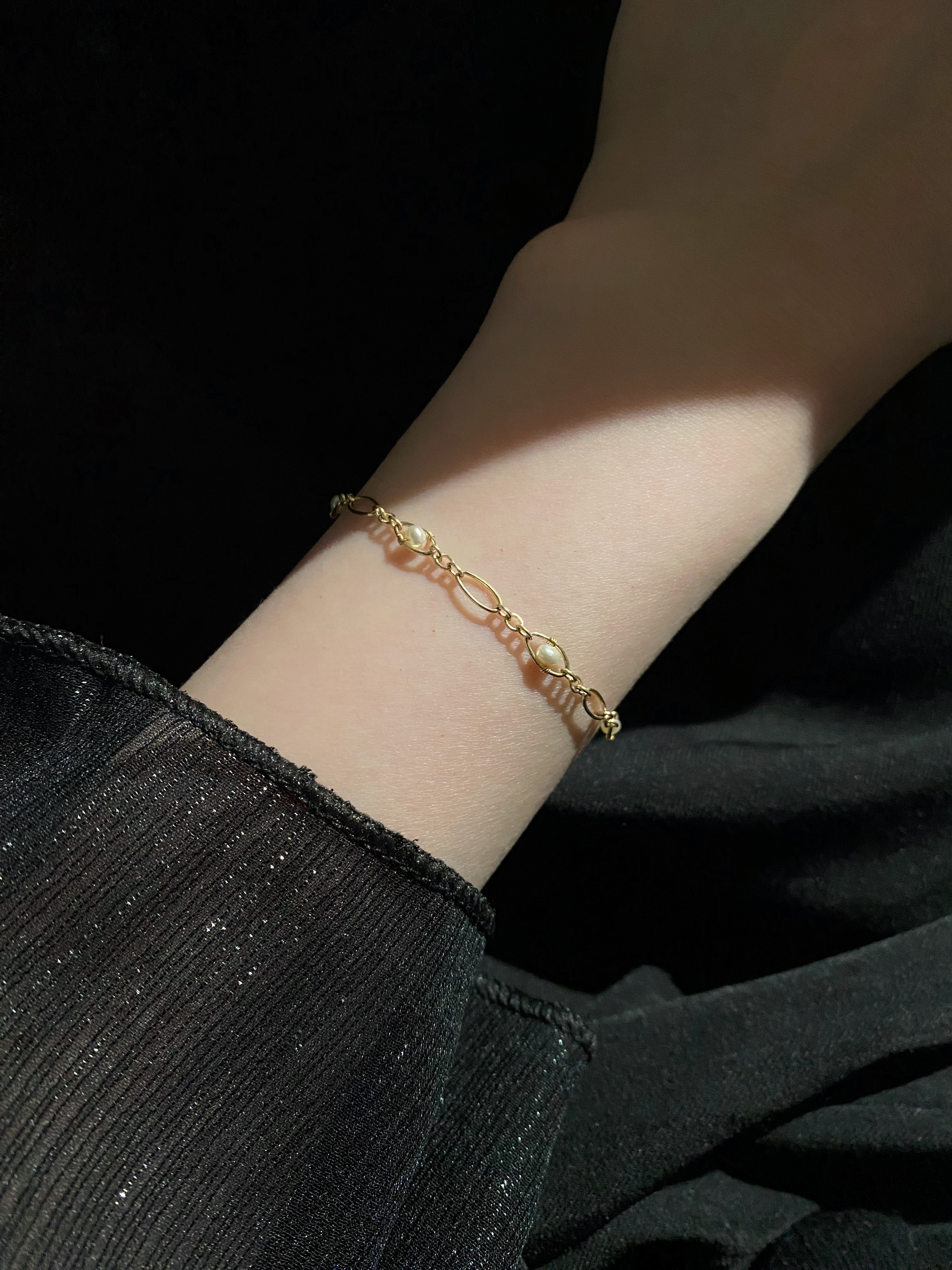 胖胖珍珠間隔手鍊