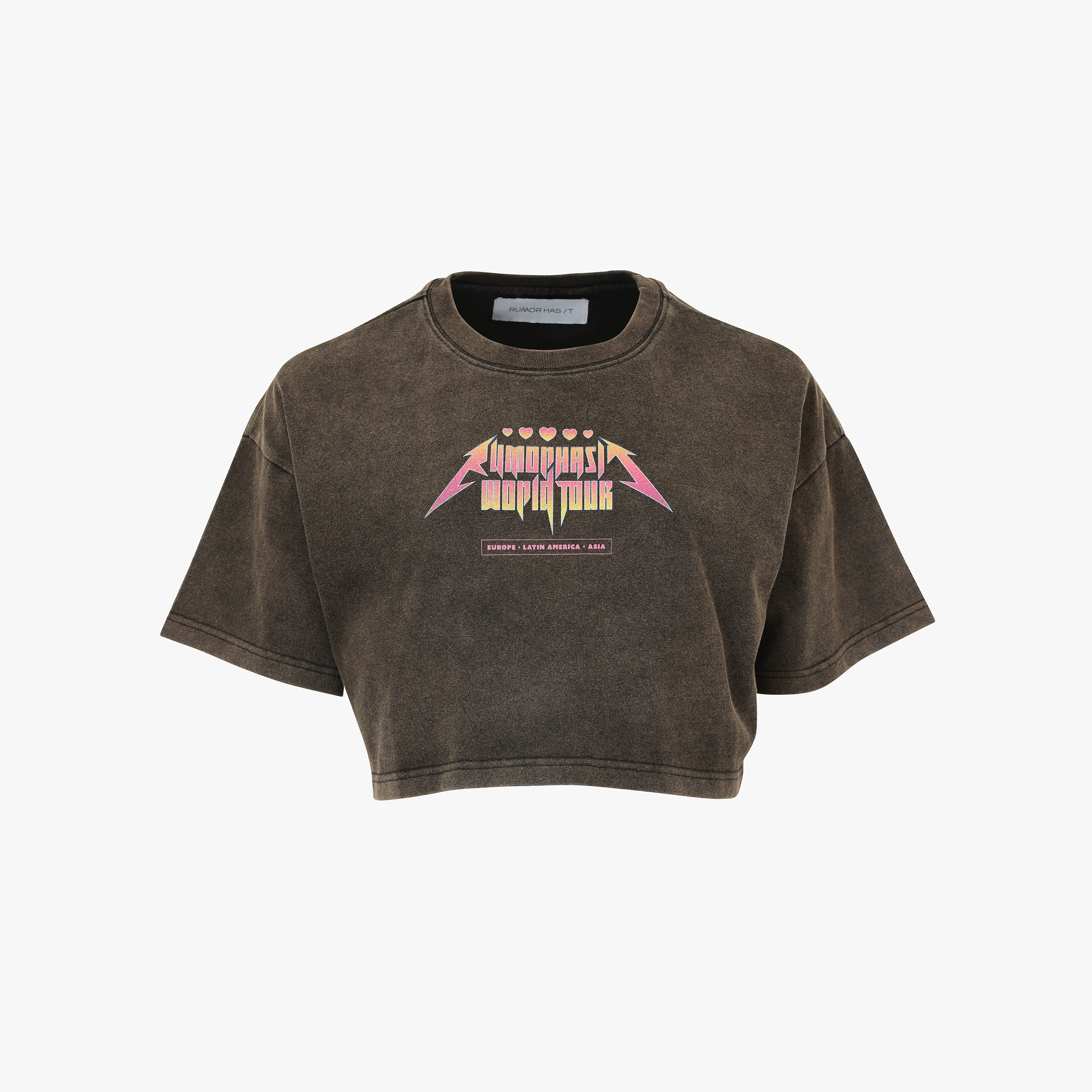 RHI World Tour Crop Top-Black