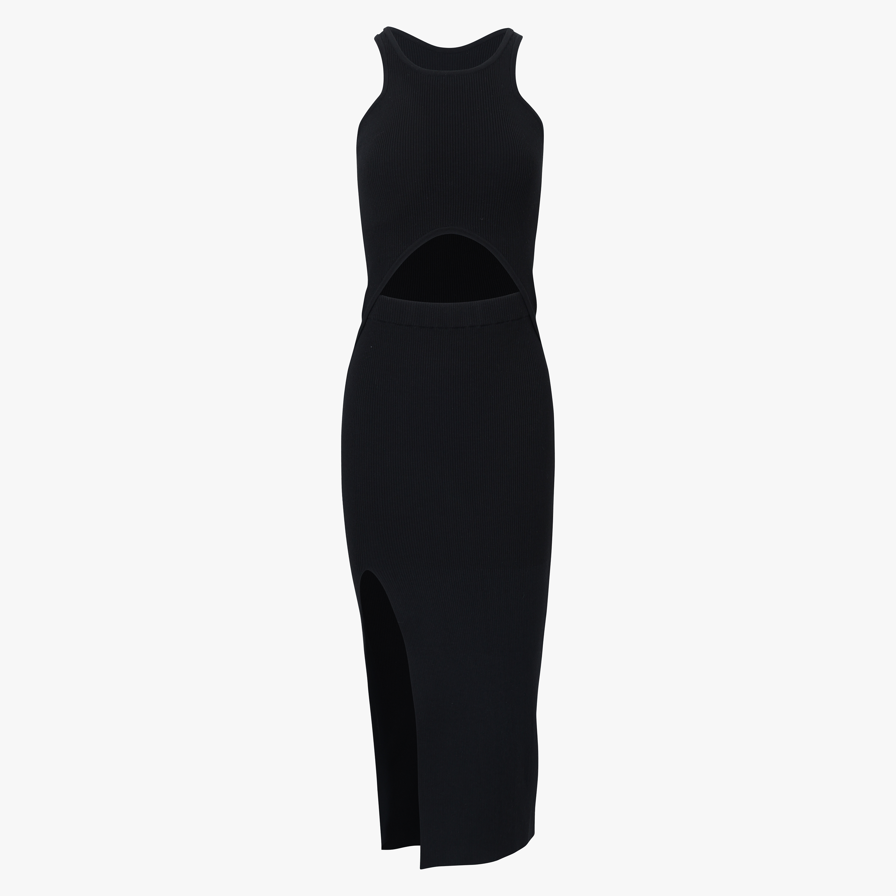 Black Crop Knit Dress