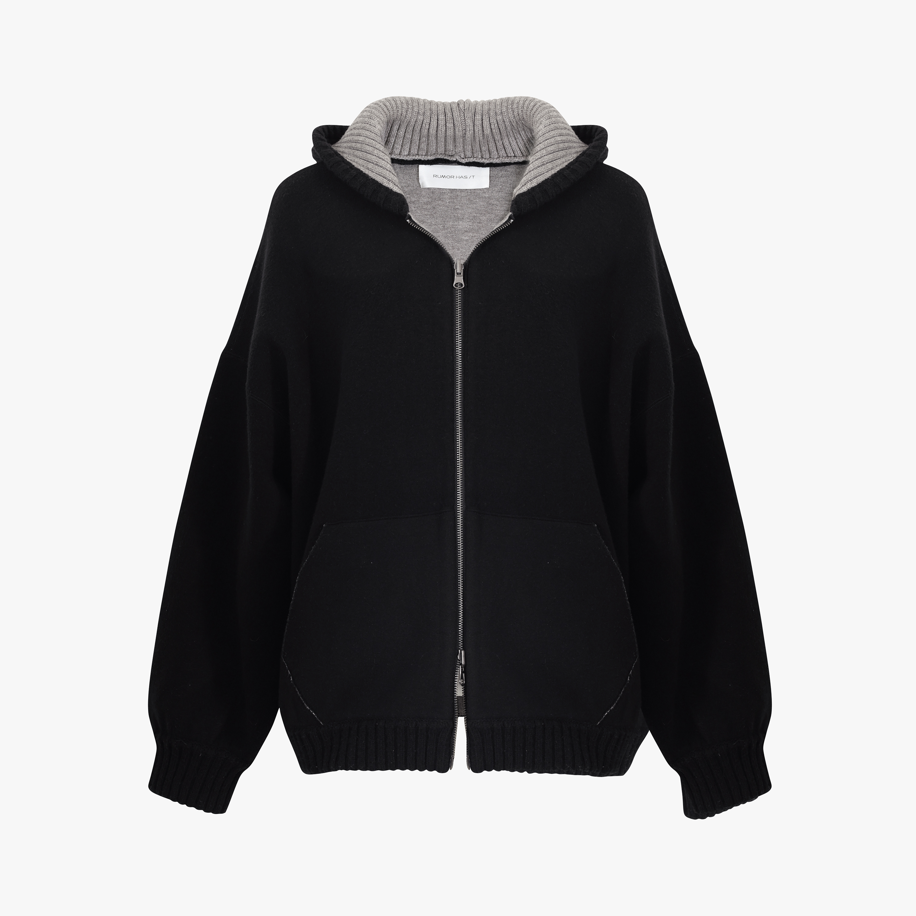 Two Ways Knit Hoodie Jacket