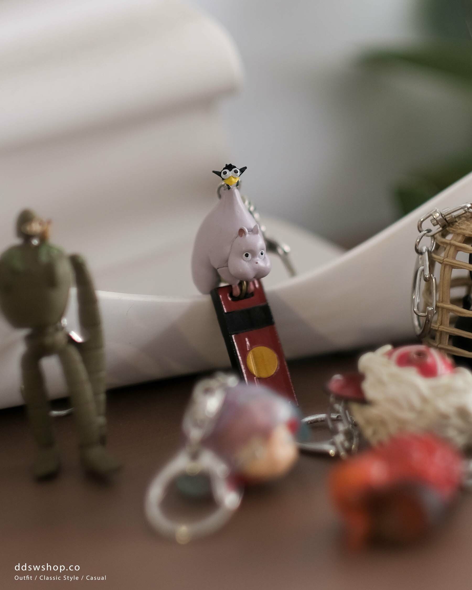 宮崎駿 鑰匙圈 keychain 卡西法 龍貓 胖貓