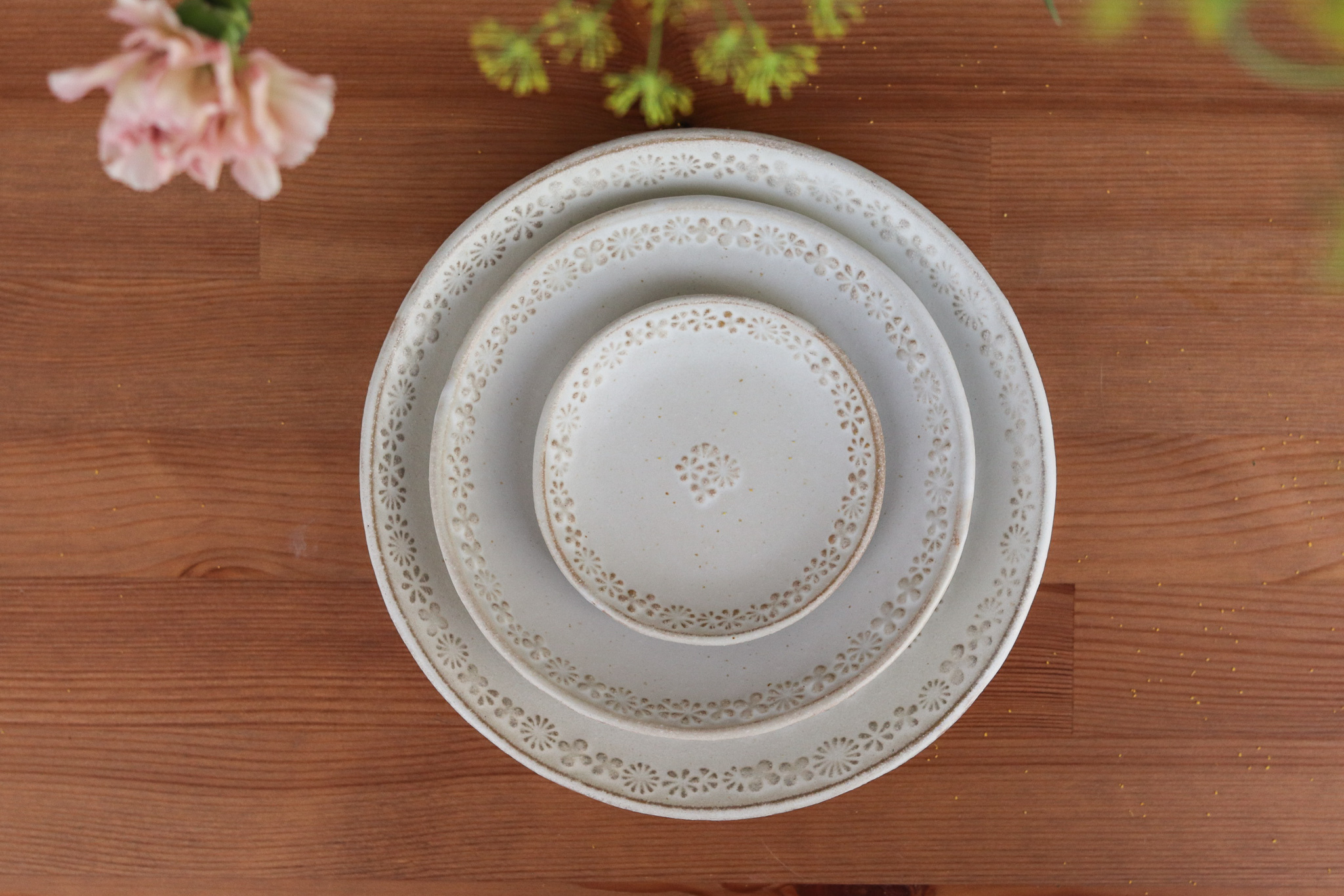 Mashiko Yaki 益子燒 若林健吾 花圈 圓盤