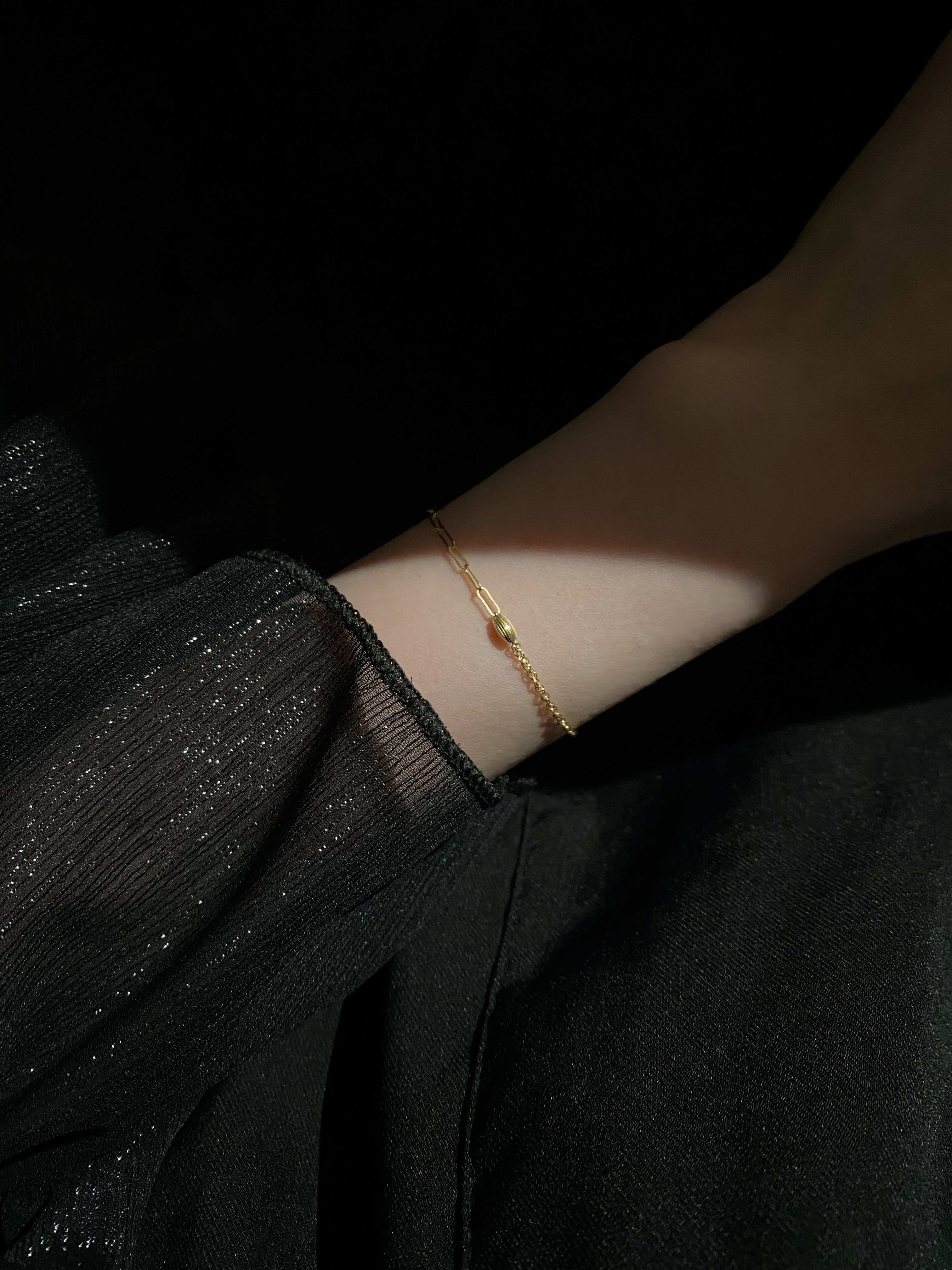 杏仁金管雙鏈手鍊