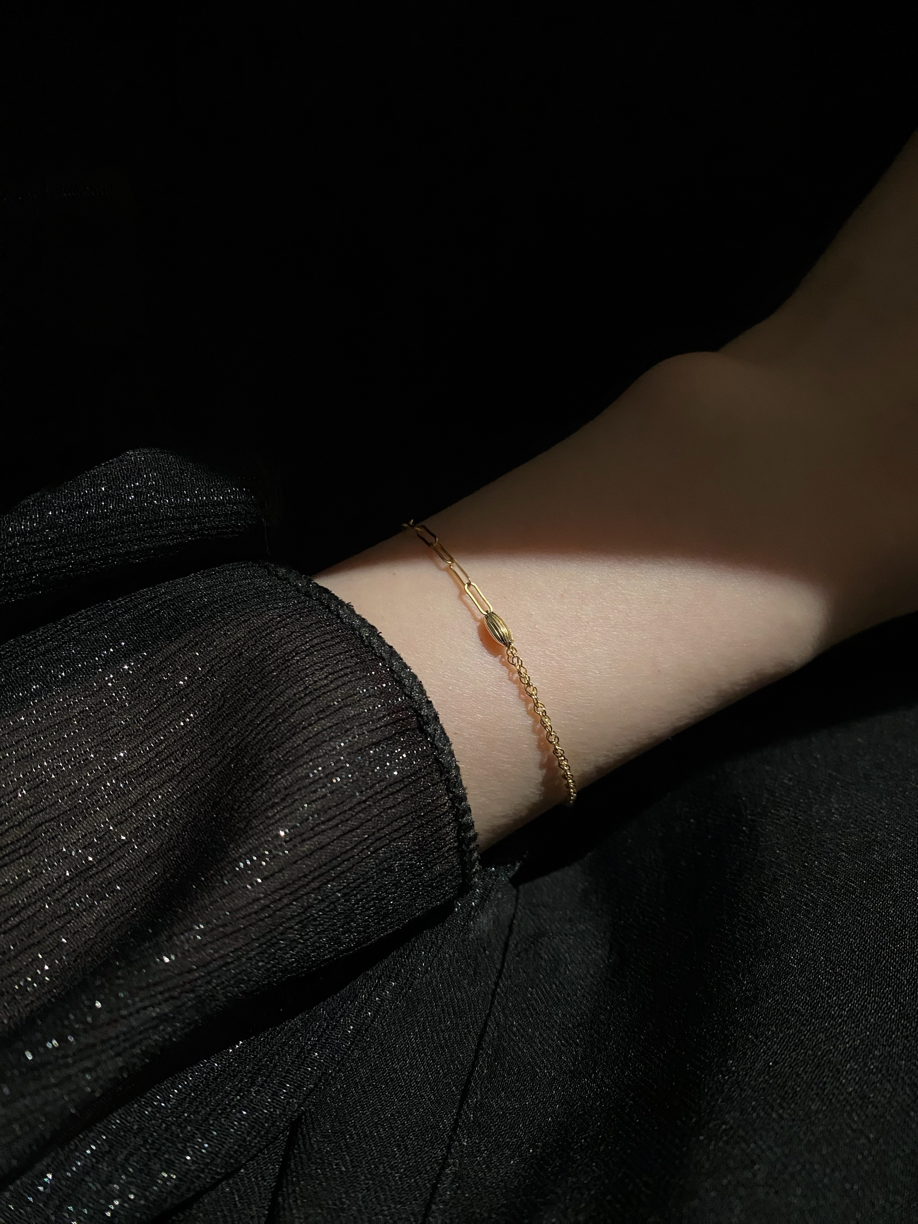 杏仁金管雙鏈手鍊