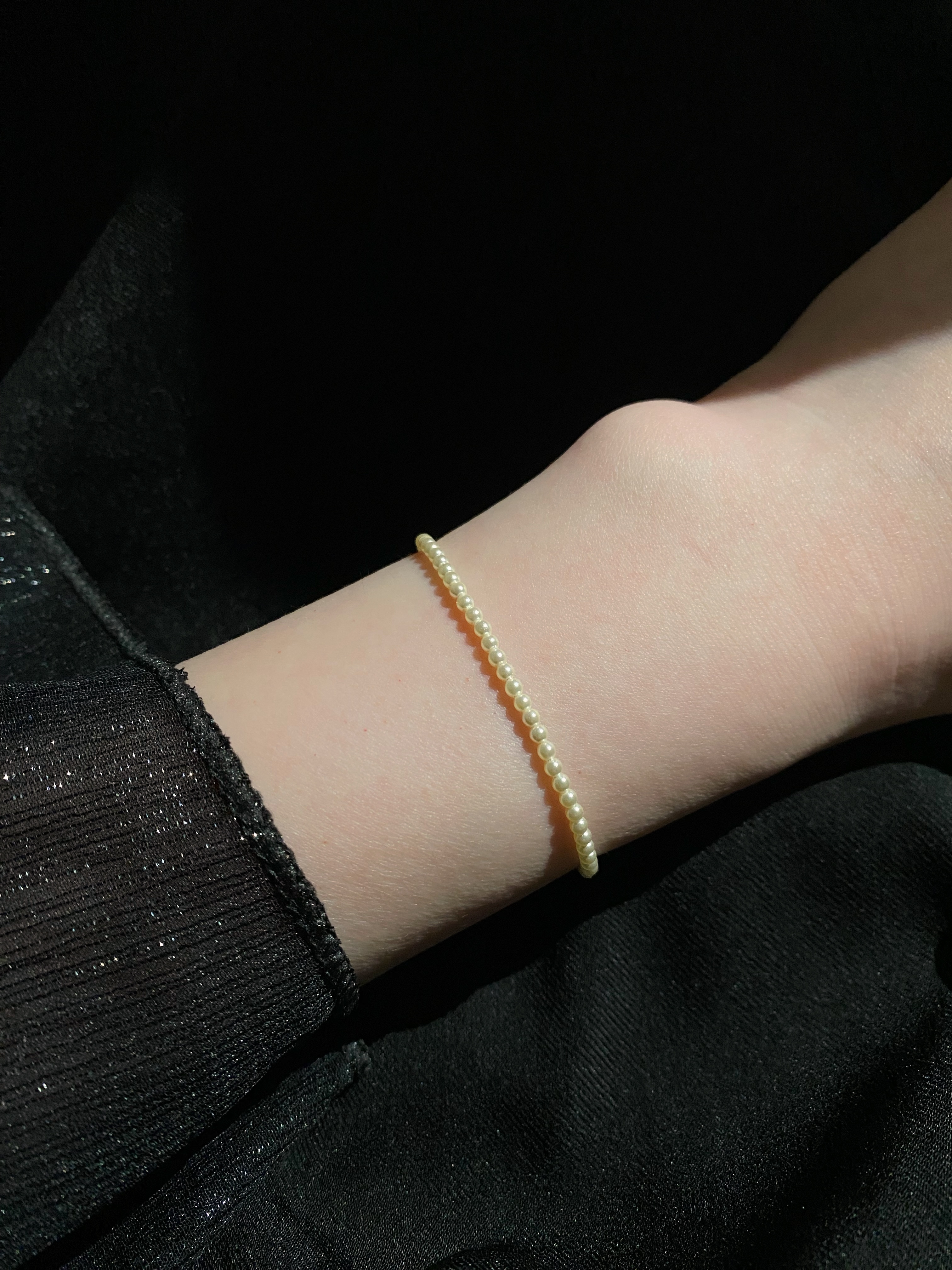 2mm 整圈施華洛珍珠手鍊