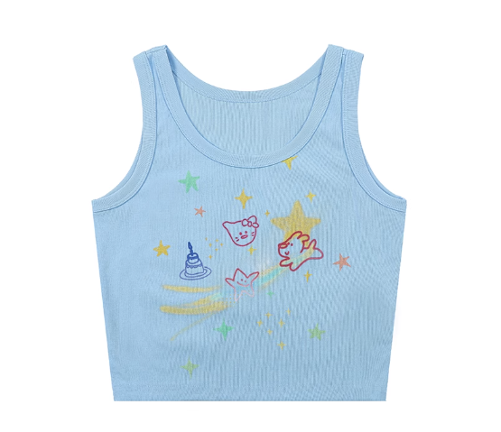 graffiti print camisole