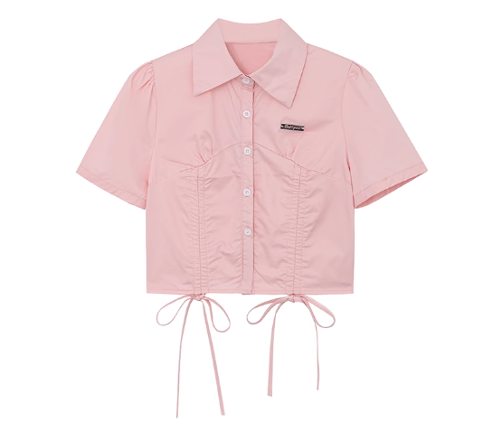 lace up short sleeve shirt
