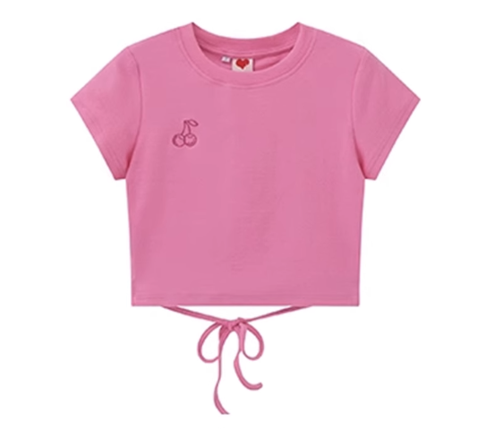 Embroidered short sleeve T-shirt