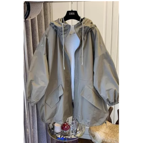 hooded windbreaker jacket
