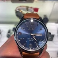 [S] LUXURY WATCH HUGO BOSS 1513331 PILOT VINTAGE LEATHER CHRONOGRAPH WATCH, 885997186513 (SZZ287)