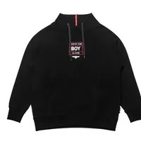 [S] BOYLONDON LADIES FAST EAGLE SWEAT SHIRT,BLACK/RED, B83MT1421F95 (SBB371)
