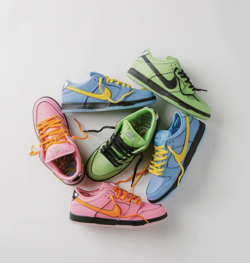 【APAIR】預購 Nike dunk sb low x powerpuff girls 飛天小女警 三色 毛毛 泡泡 花花
