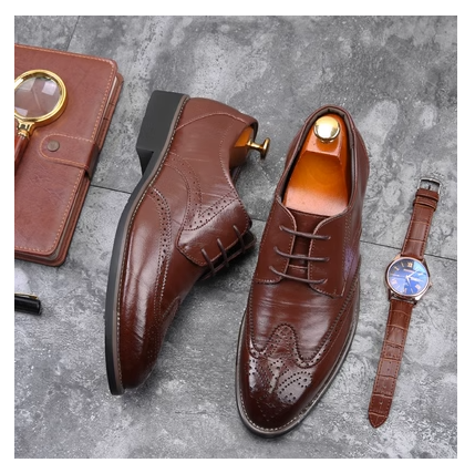 Casual leather shoes (12538-A)