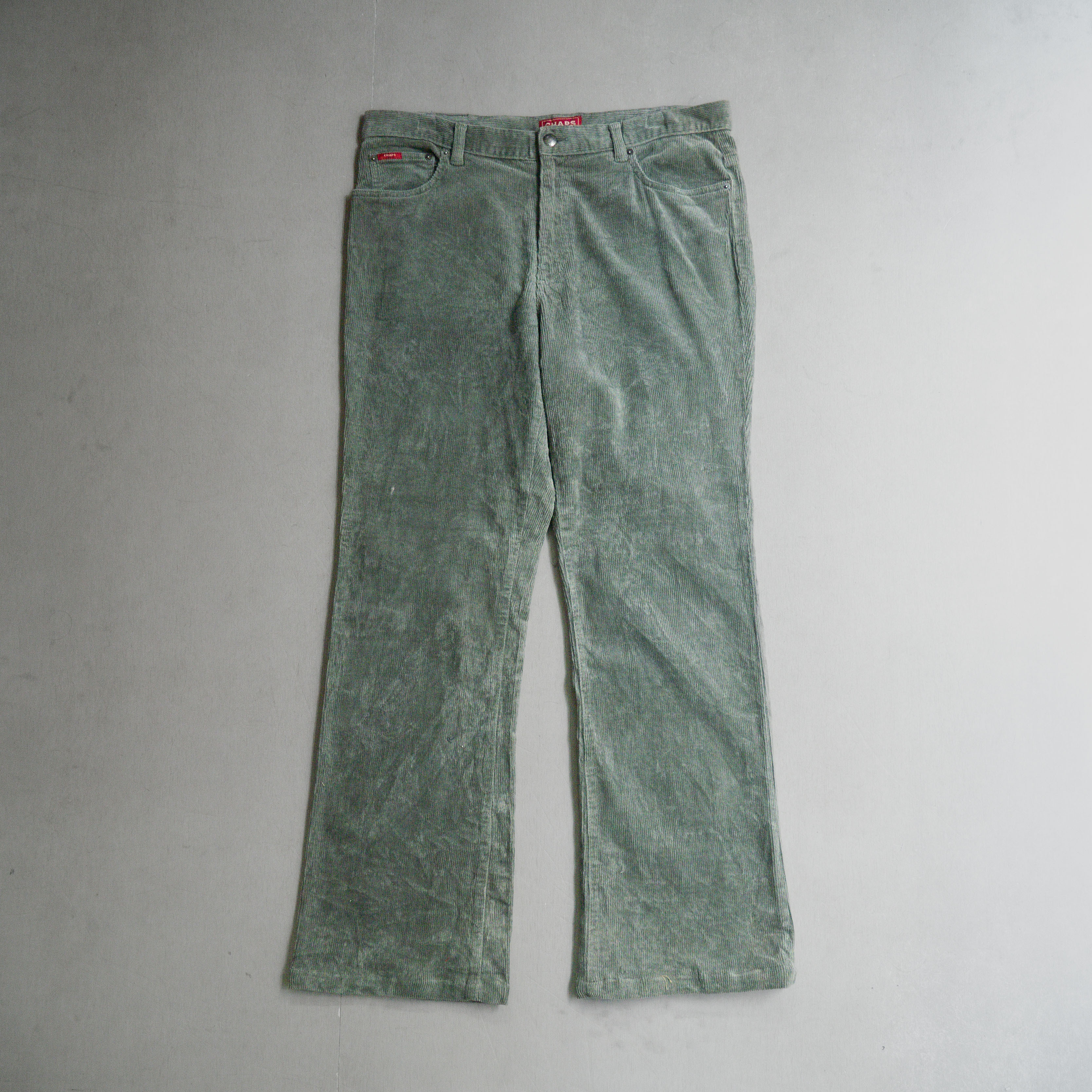 VINTAGE CORDUROY PANTS 美國 燈芯絨 灰色 粗紋 靴型 喇叭褲 長褲