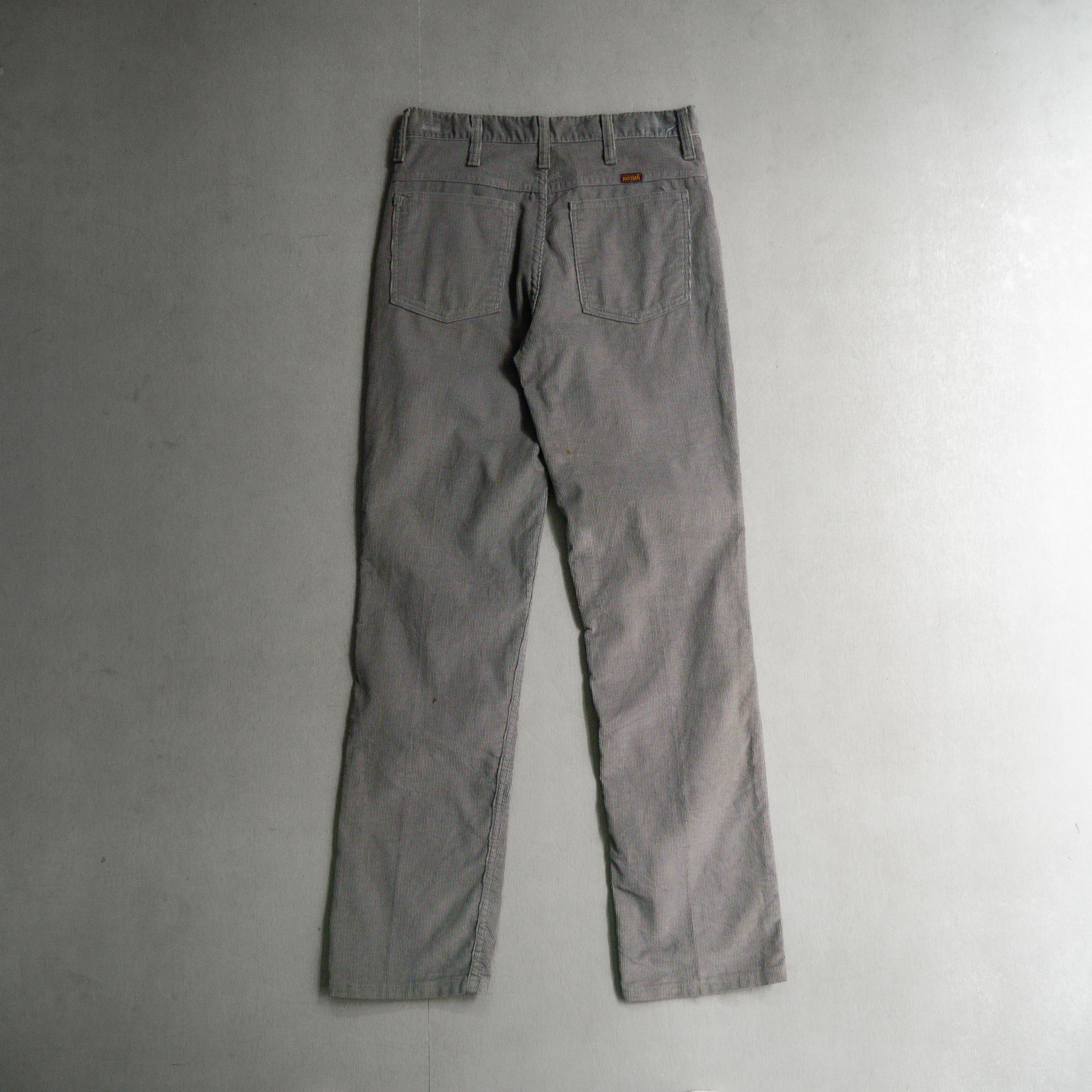 80S RUSTLER CORDUROY PANTS 美國製 淺灰 粗紋 直筒 長褲