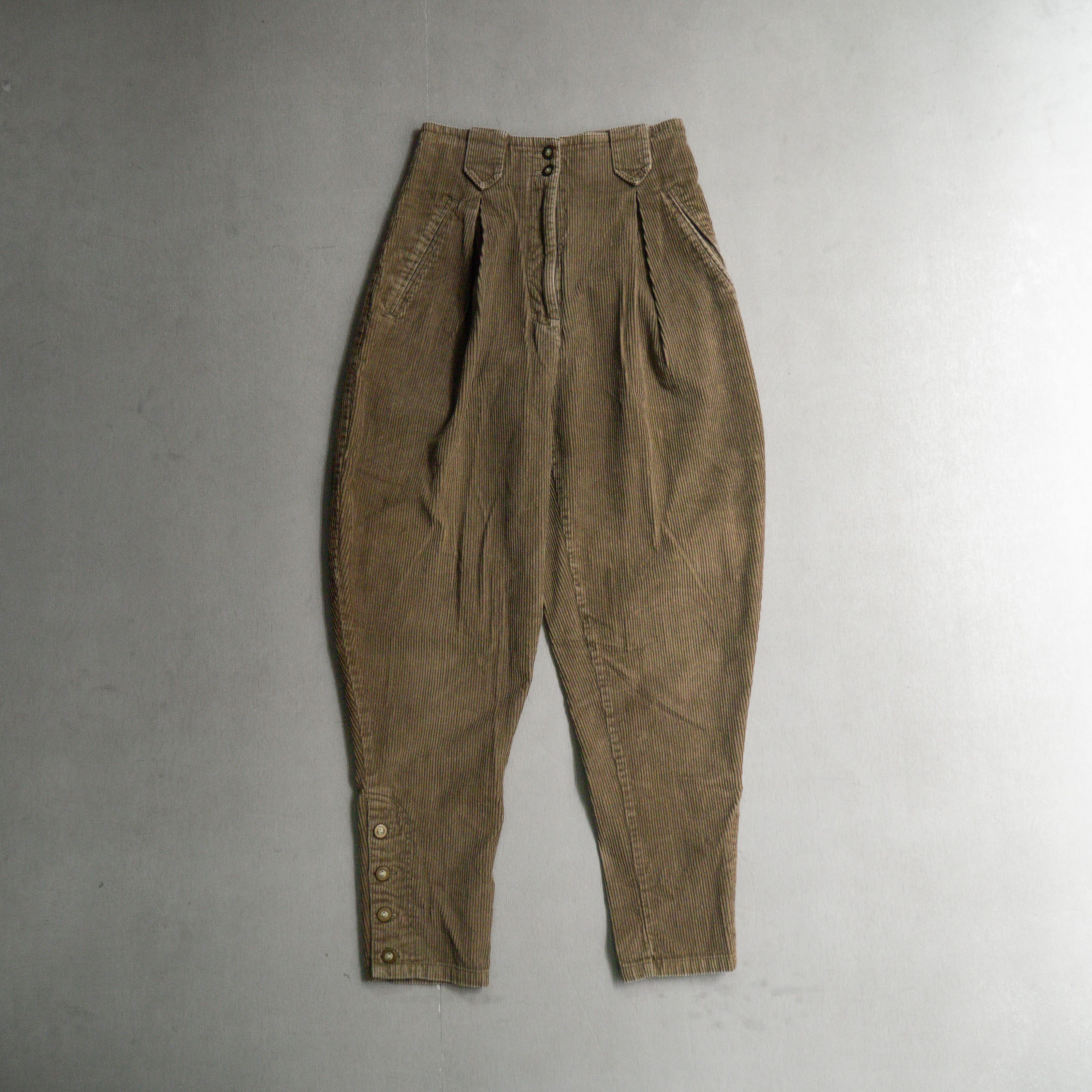 VINTAGE CORDUROY PANTS 美國 燈芯絨 棕色 粗紋 馬術 馬褲 長褲