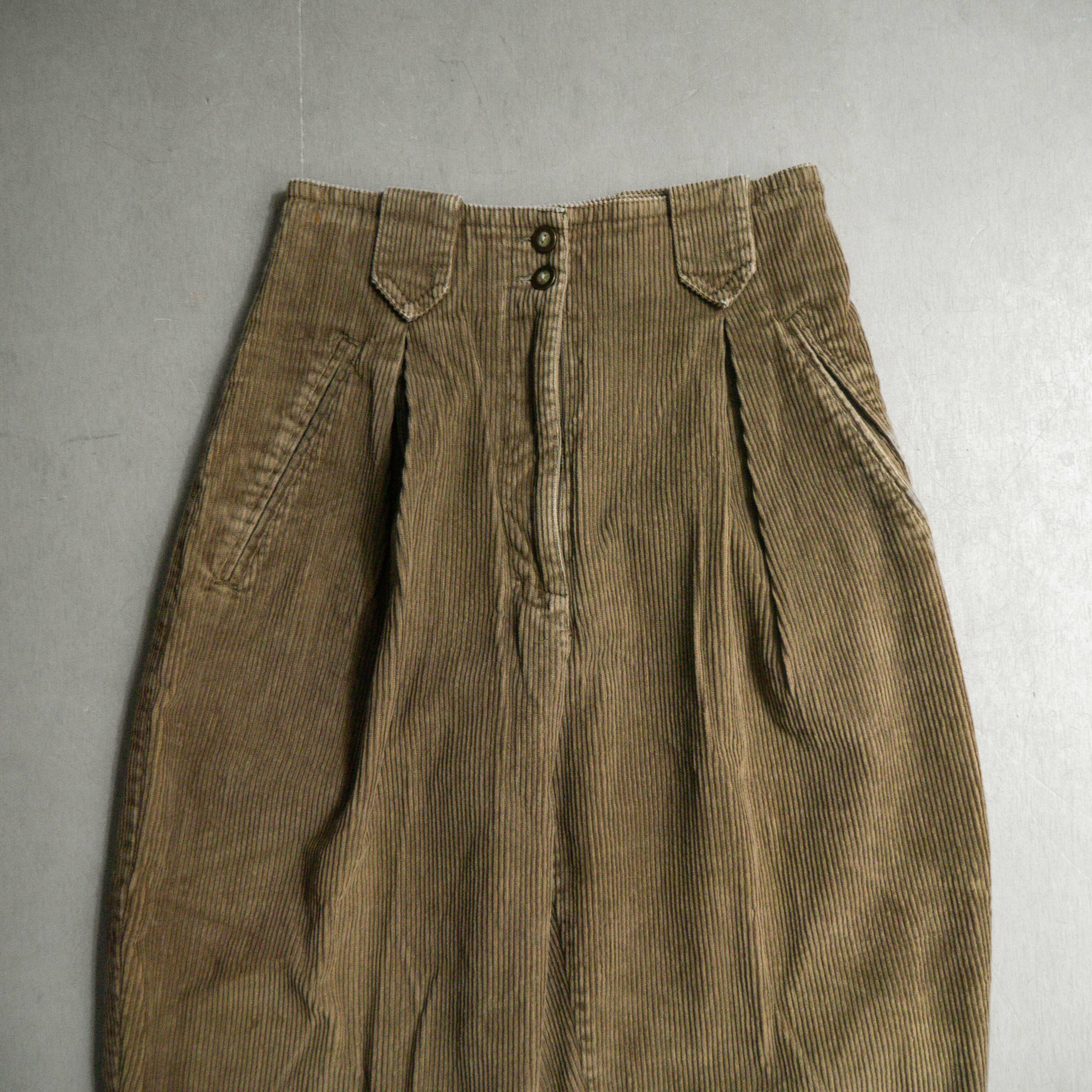 VINTAGE CORDUROY PANTS 美國 燈芯絨 棕色 粗紋 馬術 馬褲 長褲