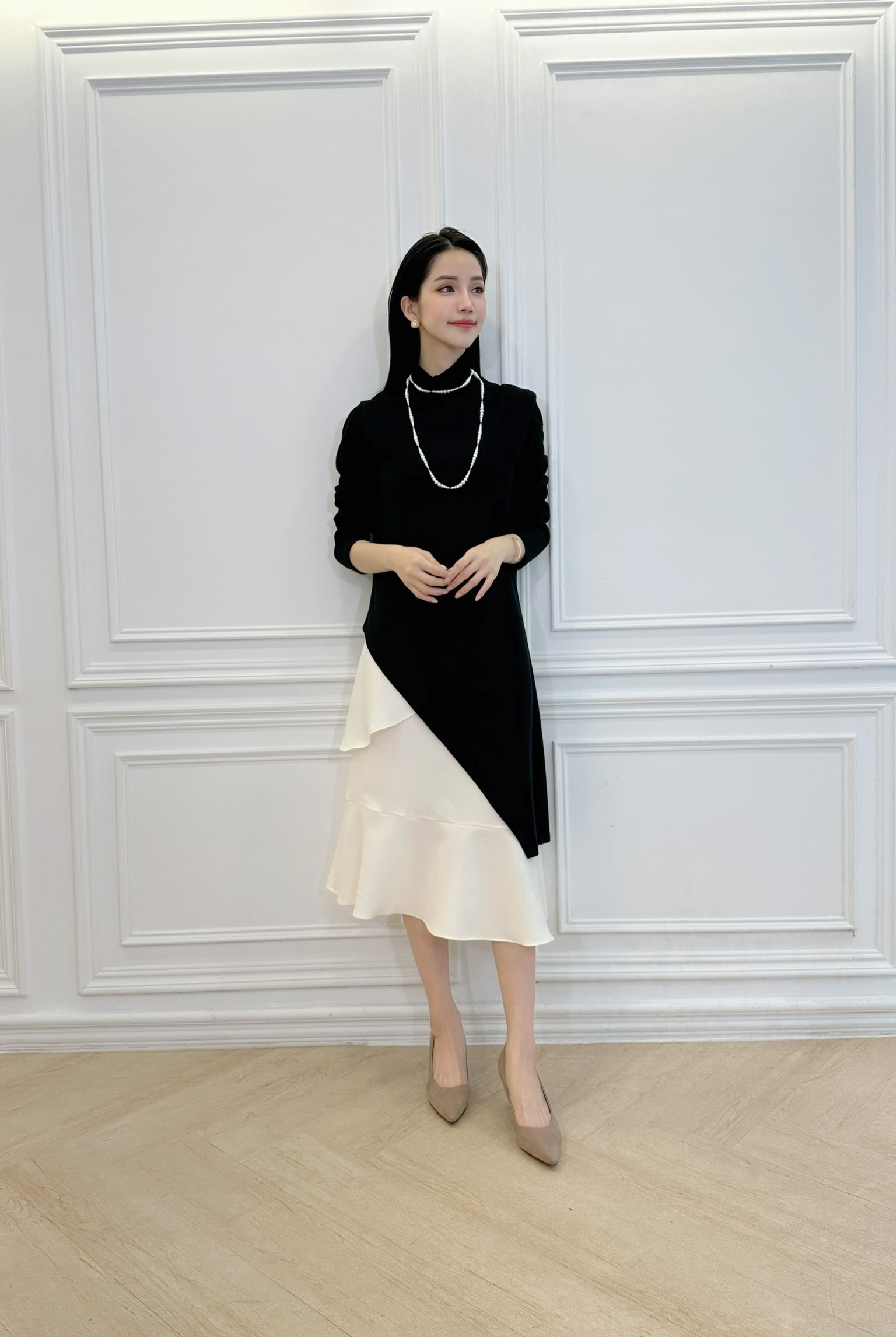 雙層高領長洋-2件組SET