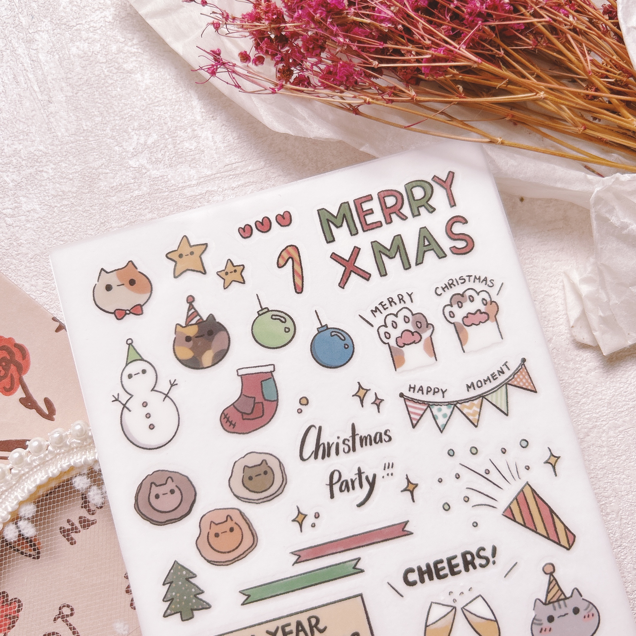 嗨賴 x LUMOS｜喵的 聖誕新年 轉印貼紙